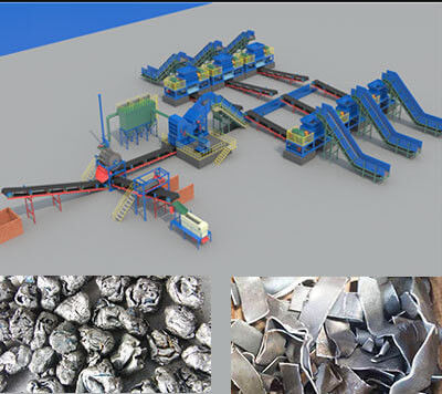 55 kW Power Hammer Mill Crusher für die Rückgewinnung von Stahlschrott aus Eisen und Nichteisenmetallen
