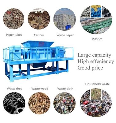 Funktion Multifunktionelle Doppelwellen-Reifenzerkleinerer für die Recyclingindustrie