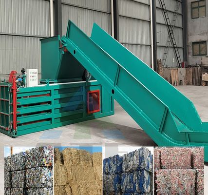 Hochhydraulische Metallkanne Kunststoffflaschenpresse Verpackung Kunststoffkarton Horizontale vollautomatische Ballermaschine
