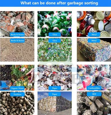 2000 kg Gewichtskapazität Abfallsortierplattform für eine kommunale Festmüllrecyclinganlage