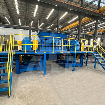 Doppelschacht-Schredder für Metall-Eisen-Schrott und Karton