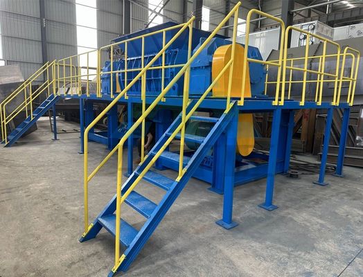 Gegossenes Aluminium-Schredder-Linien-Doppelwellen-Metallschrott-Kremmmaschine mit 2200KG Gewicht