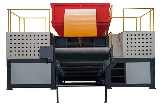 ALLOY-Material Doppelwellen-Schredder für voll automatische Reifenkanister und Metallrecycling