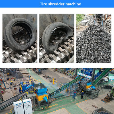Reifenrecyclingmaschine Doppelwellen-Reifenschredder für Autoreifen