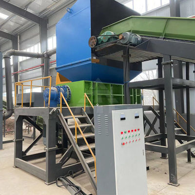 Multifunktionales Doppelschacht-Metallschredder für Schrott aus Kunststofffässern und Reifenkästen