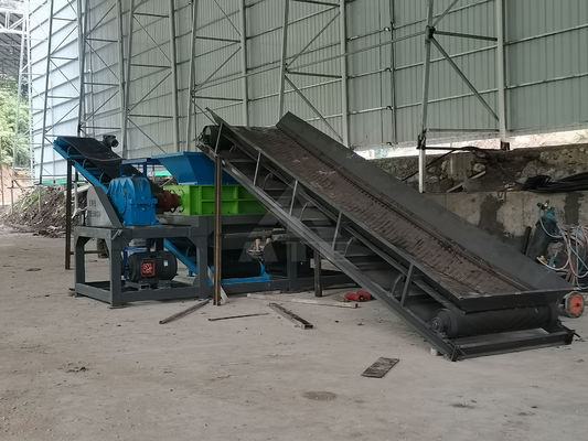ALLOY Doppelwellen-Schredder für Kunststoffmetallschrott Holzkarton Kupfer Aluminium