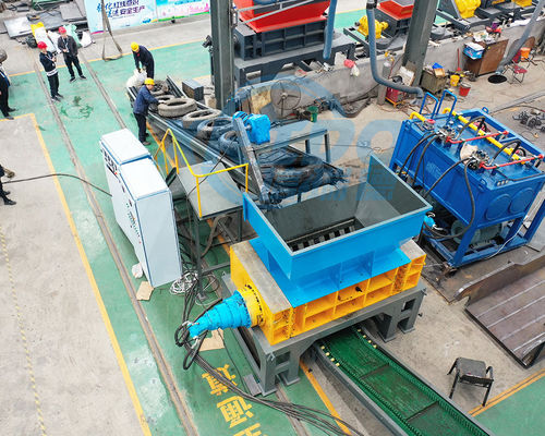 Metallverarbeitete Legierung Doppelwellen Gummi Metallreifen Brecher Hammermühle zum Recycling
