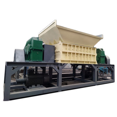 Doppelschacht-Schredder für das Recycling von Haushaltsabfällen, Holzpaletten und Metallschrott