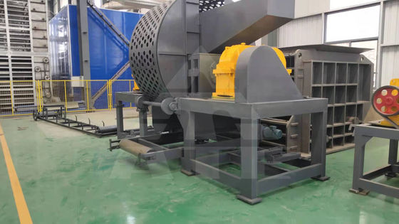 High Level Abfallreifen Recycling mit Gummi Reifen Reifen Shredder Maschine und Förderer
