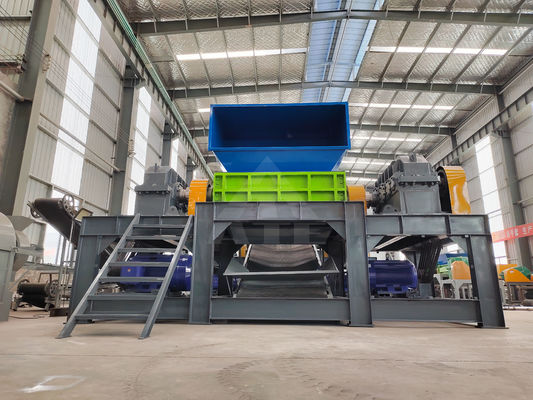 Twin Shaft Shredder für Kompaktmetall und Kompaktabfälle aus Kunststoff