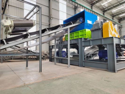Twin Shaft Shredder für Kompaktmetall und Kompaktabfälle aus Kunststoff