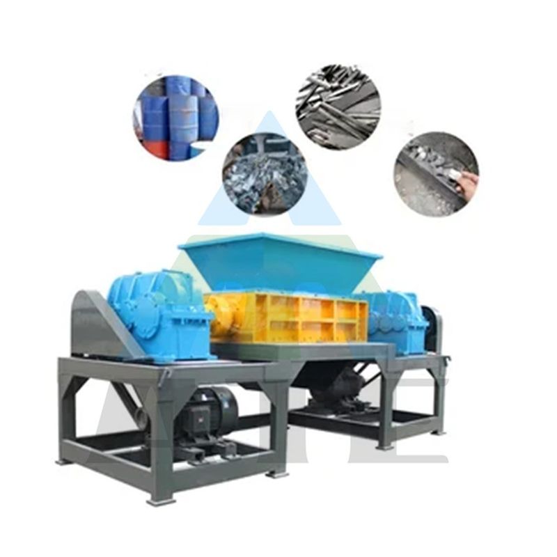 Schredder des Typs 800 für Altkautschuk, Kunststoff, Karton, Metallschrott, Reifen, Mülltonnen und -fässer
