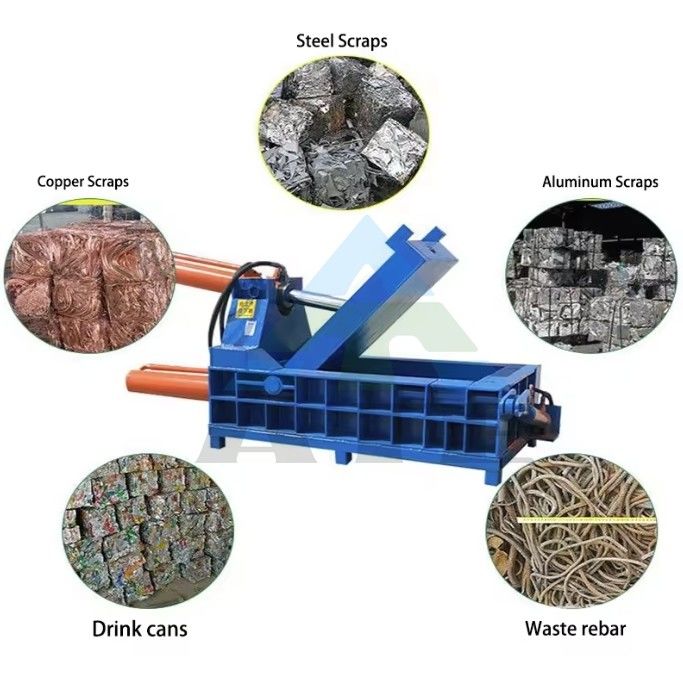 20500*2000*1200 mm Kompressionskammer Größe Metallballer für Blockpresser aus Stahlschrott