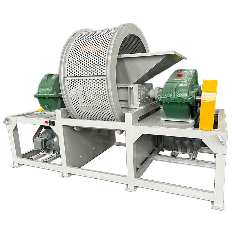 1-10 Cm Endprodukt Doppelwellen-Industrie-Schredder für das Recycling von Kunststoffreifen
